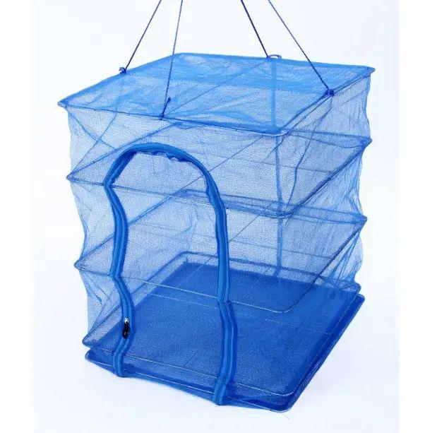 Сушарка підвісна 3-ярусна сітчаста для риби/грибів/ягід/трав 45x45x70 см (opt-20952) - фото 1
