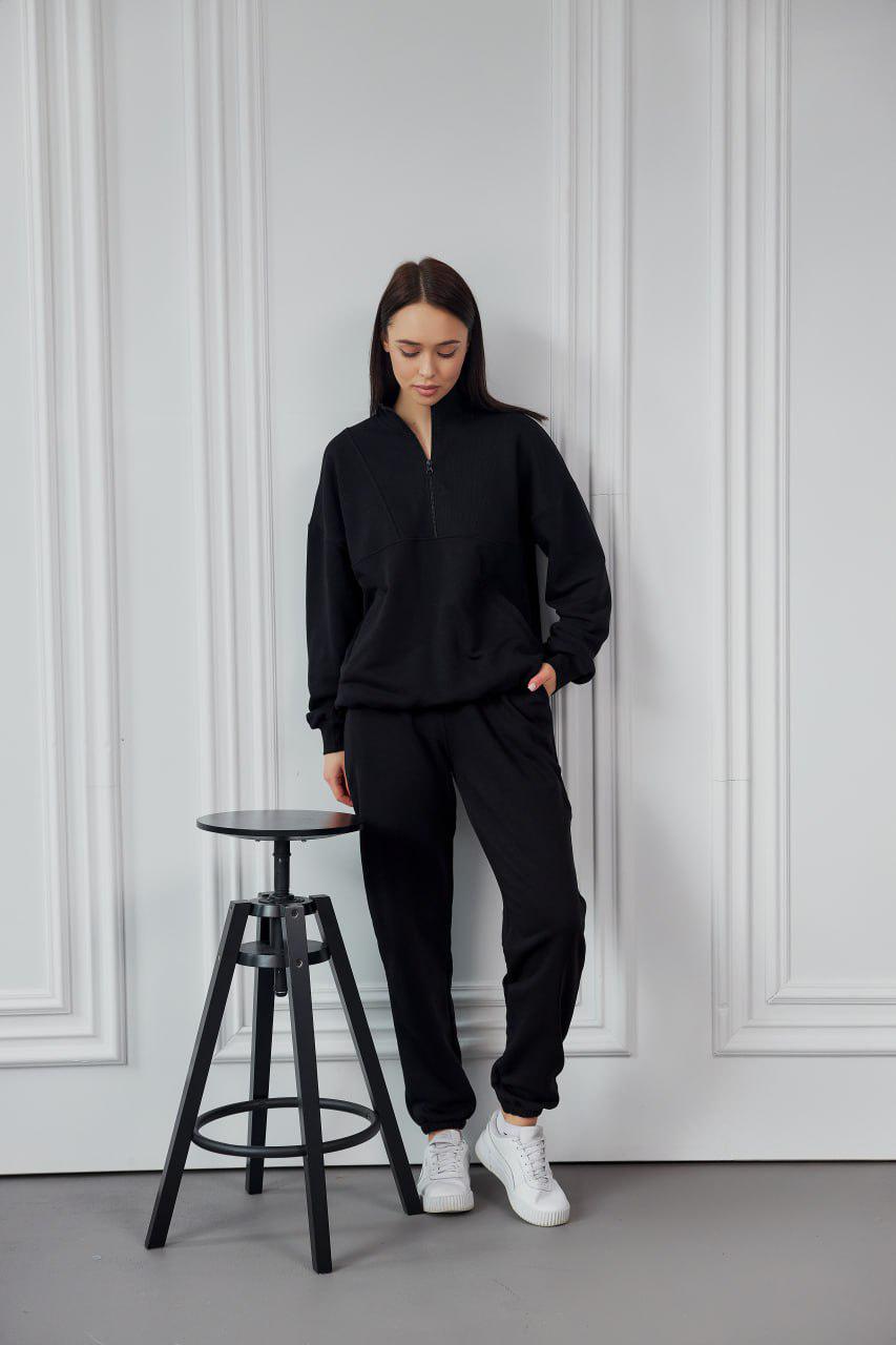 Костюм спортивный женский М148.3 3-х нитка S Черный (166-1-60)