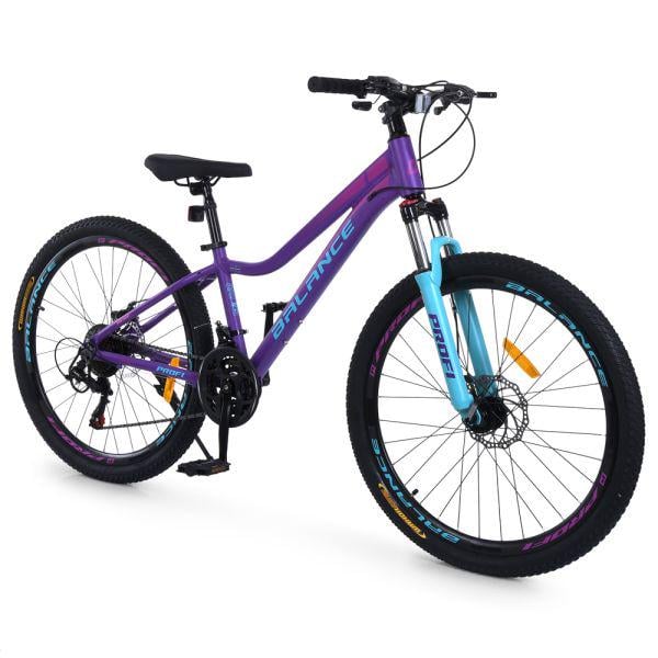 Велосипед спортивный детский PROF1 BL-2607 BALANCE 26" Фиолетовый/Голубой/Черный