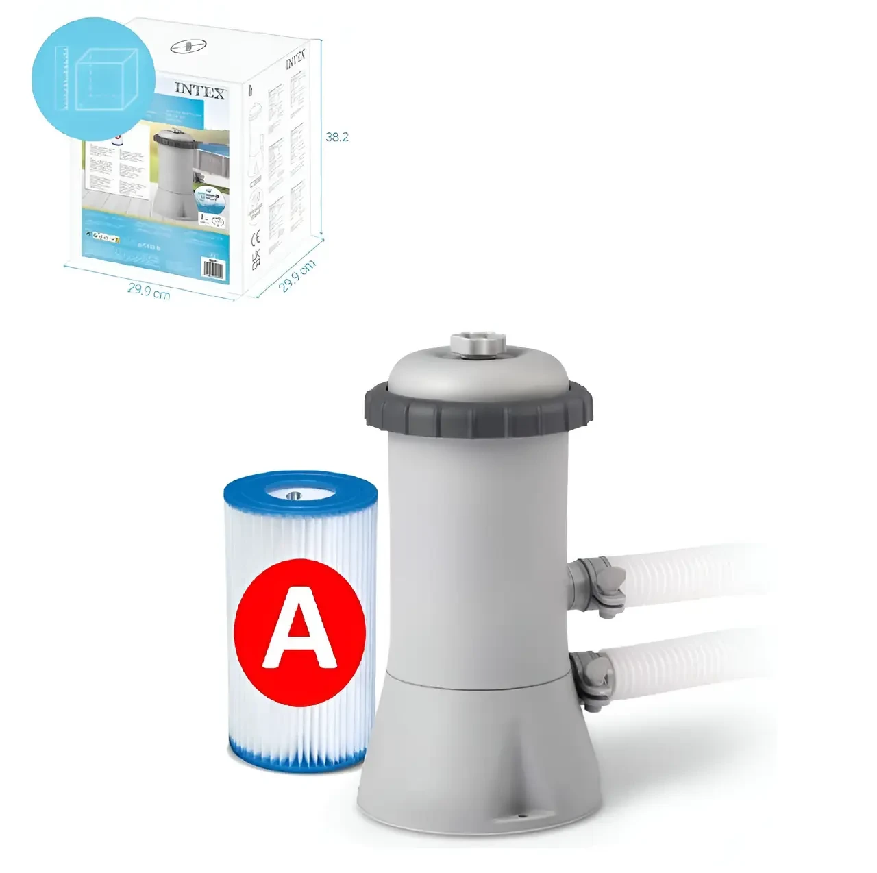 Картриджний фільтр насос для басейнів Intex типу А (15045450) - фото 2 Картриджний фільтр насос для басейнів Intex типу А (15045450) - фото 2