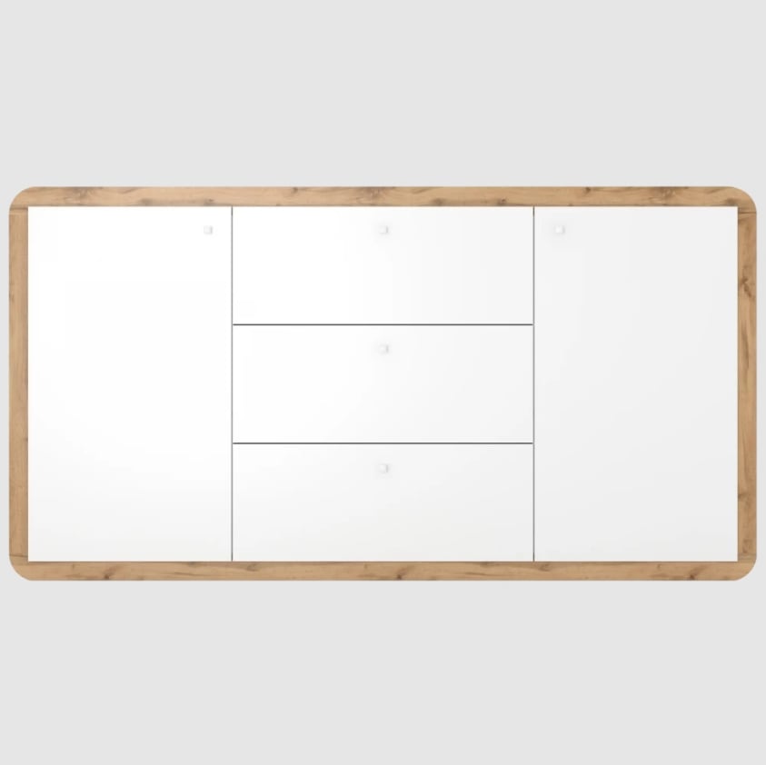 Комод у вітальню Gerbor Скі КОМ2D3S 160х44х85 см Німфея альба/Дуб аппалачі (669e27733aa8927034450351) Комод у вітальню Gerbor Скі КОМ2D3S 160х44х85 см Німфея альба/Дуб аппалачі (669e27733aa8927034450351)