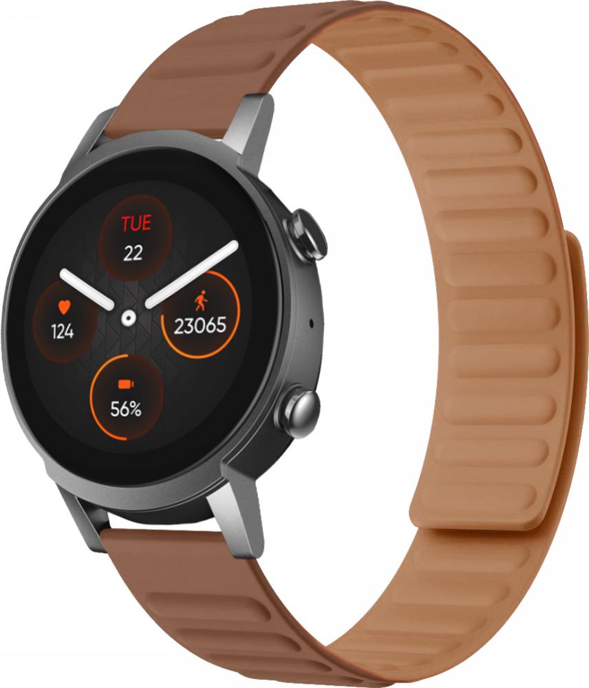 Ремінець Magneter для Mobvoi TicWatch E3 Brown (26765-30)