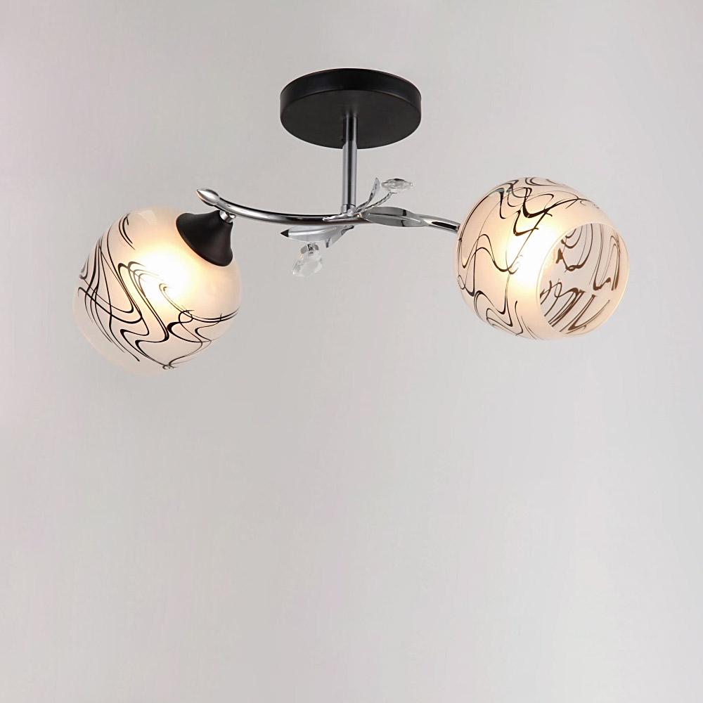 Люстра стельова Light House SRS-19241/2 з візерунками Чорний/Хром/Білий Люстра стельова Light House SRS-19241/2 з візерунками Чорний/Хром/Білий