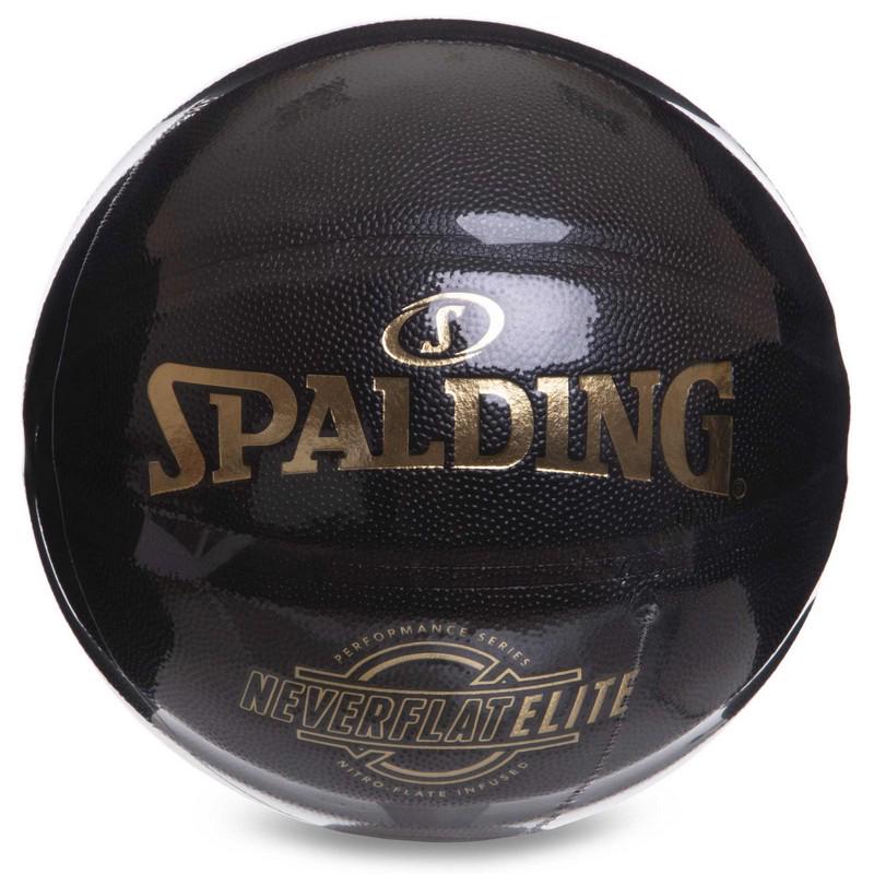 М'яч баскетбольний Zelart SPALDING 76991Y NEVERFLAT ELITE №7 Чорний (DR006102) - фото 7 М'яч баскетбольний Zelart SPALDING 76991Y NEVERFLAT ELITE №7 Чорний (DR006102) - фото 7