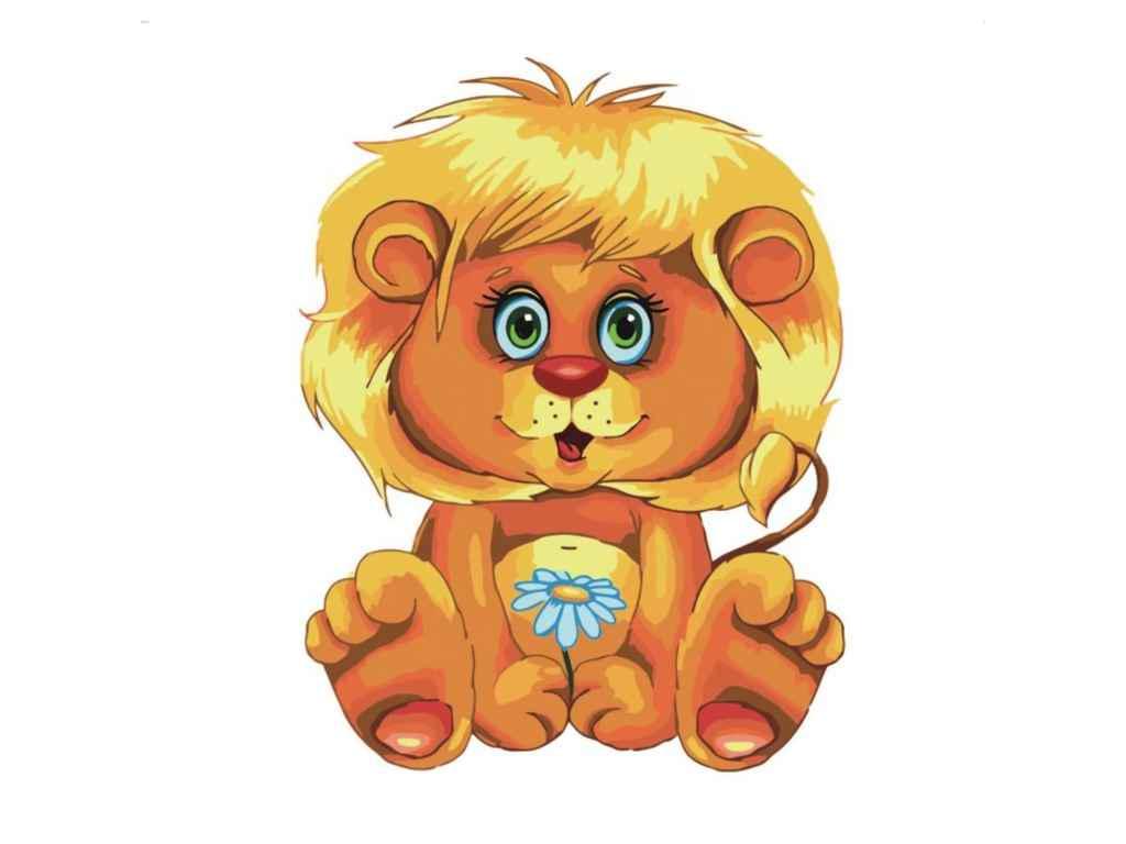 Картина по номерам Strateg Львенок 30х30 см (ES005)