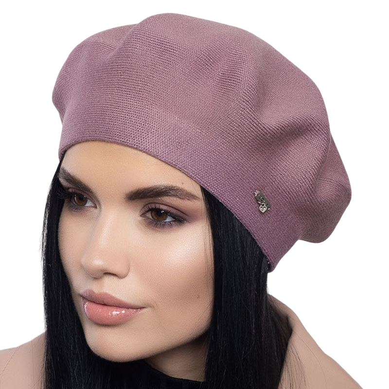 Берет женский Leks Клеопатра двойной шерстяной Лиловый (129046)
