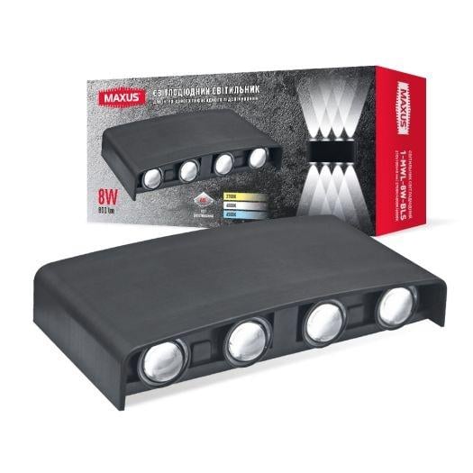 Светильник светодиодный MAXUS MWL 8W 3CCT IP65 BL Square Черный (1-MWL-8W-BLS) - фото 2 Светильник светодиодный MAXUS MWL 8W 3CCT IP65 BL Square Черный (1-MWL-8W-BLS) - фото 2