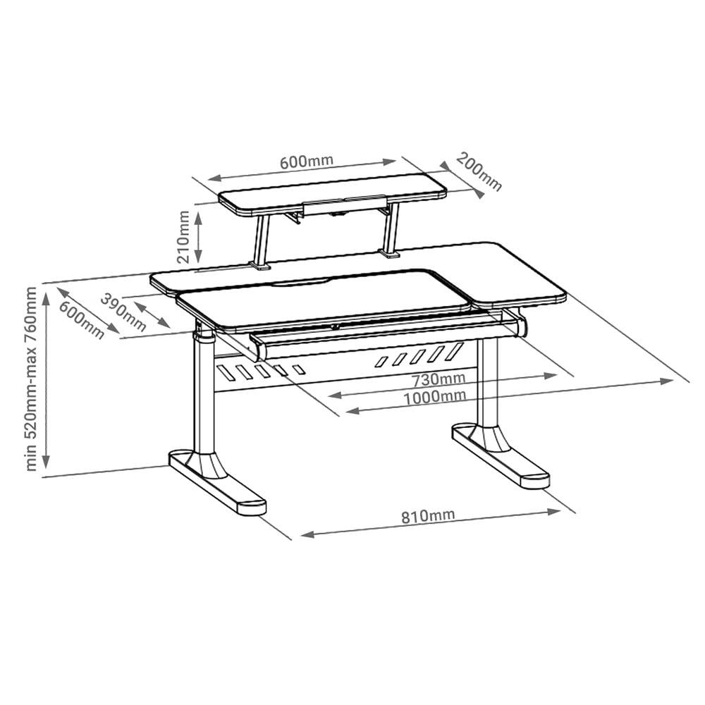 Парта-трансформер регулируемая для подростка TULIPA Серый (899809) - фото 2 Парта-трансформер регулируемая для подростка TULIPA Серый (899809) - фото 2