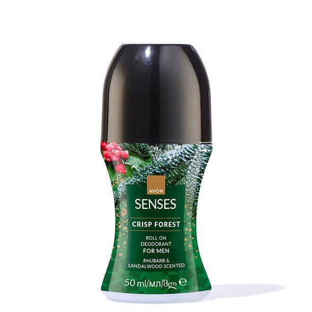 Дезодорант-антиперспірант для чоловіків Avon Морозний ліс з кульковим аплікатором 50 мл (158511291)