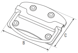 Ручка USK 110 A Ляда 110х85 мм Белый цинк (6416-6) - фото 4 Ручка USK 110 A Ляда 110х85 мм Белый цинк (6416-6) - фото 4