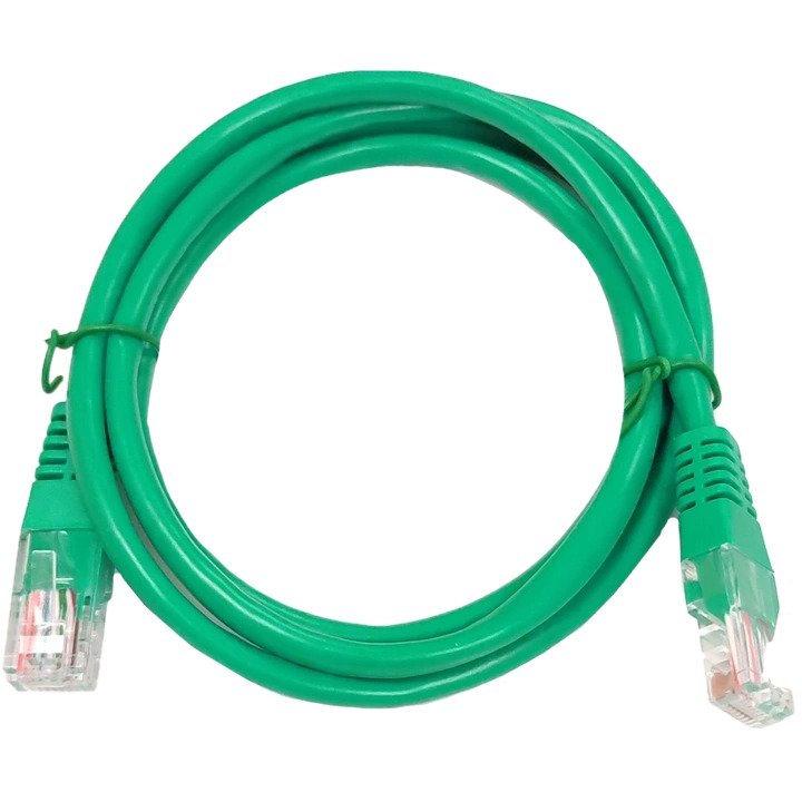 Патч-корд для подключения сетевого оборудования UTP CAT5e 1 м Зеленый (27918714)