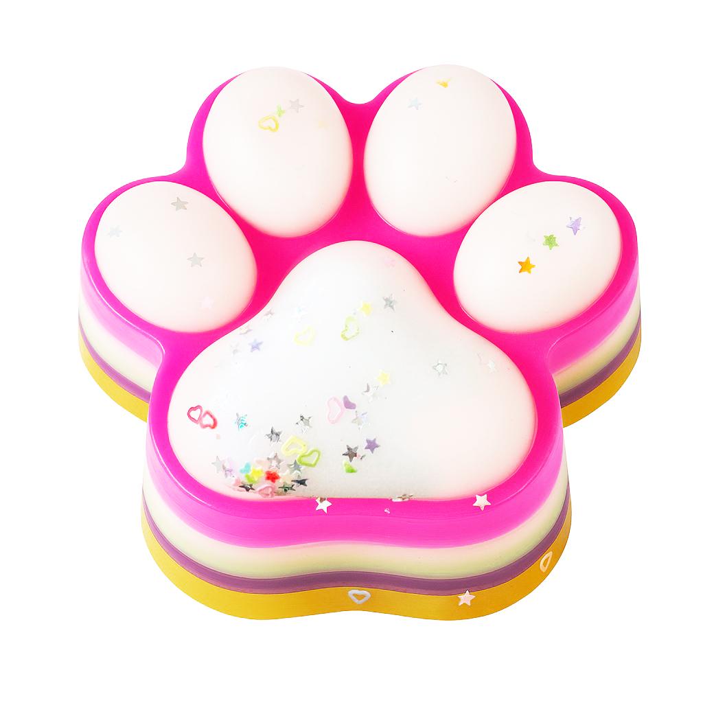 Антистресс Таба Лапка Гигант с блестками 12 см Розовый/Белый (26750172)