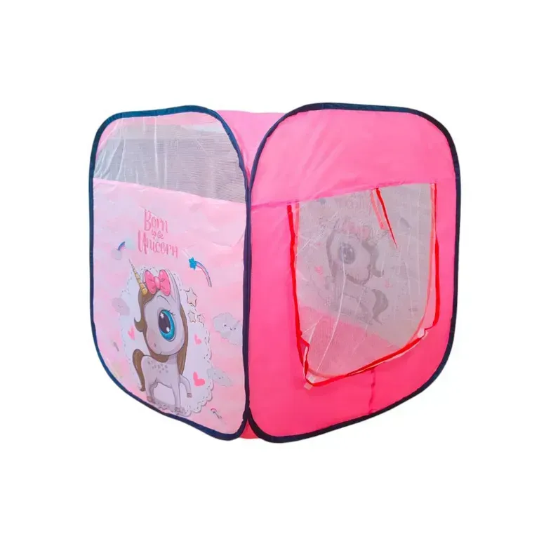 Детская игровая палатка Куб в сумке из текстиля 72х72х88 см Розовый (150-98-MR1104)