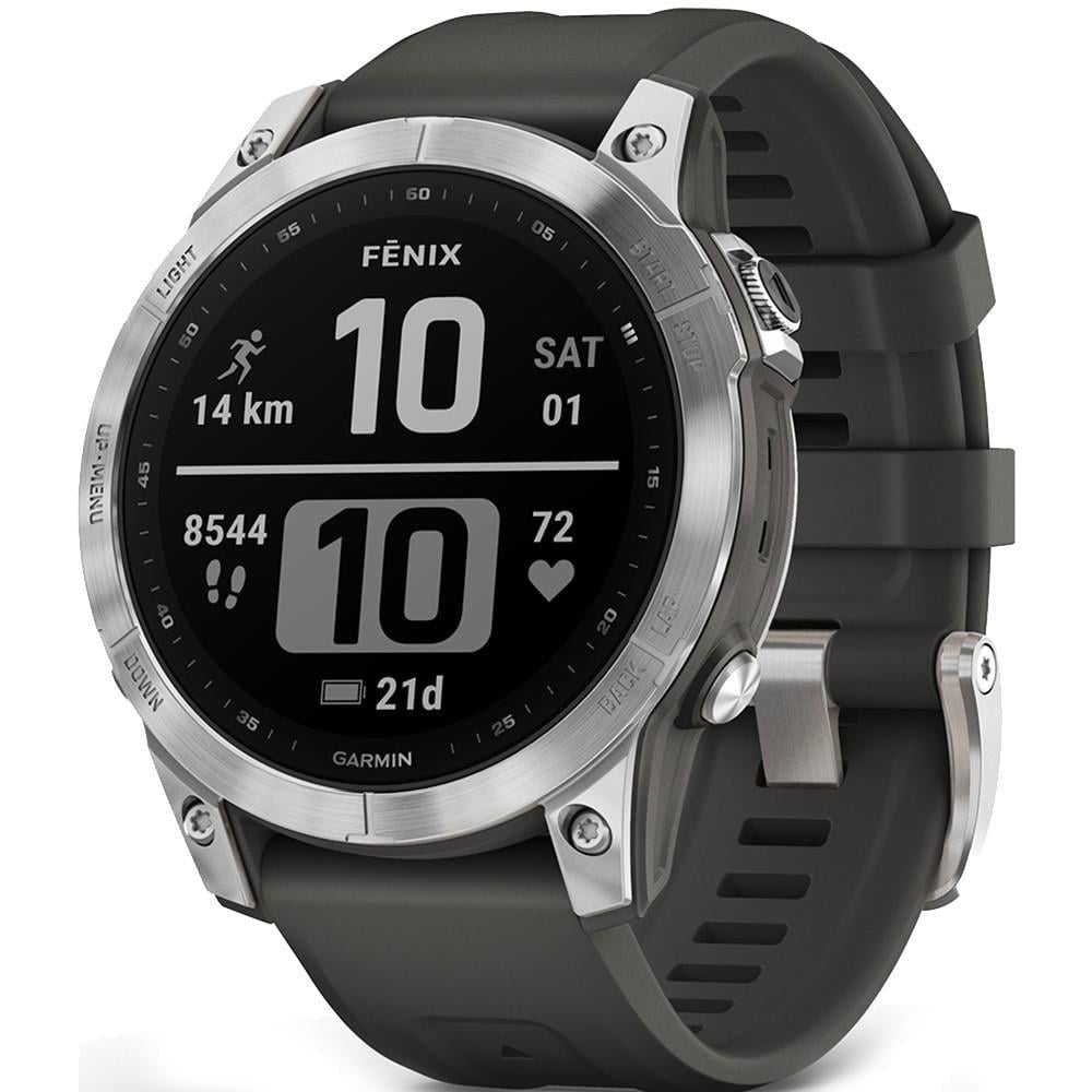 Смарт-часы Garmin fenix 7 Silver with Graphite band (010-02540-01)