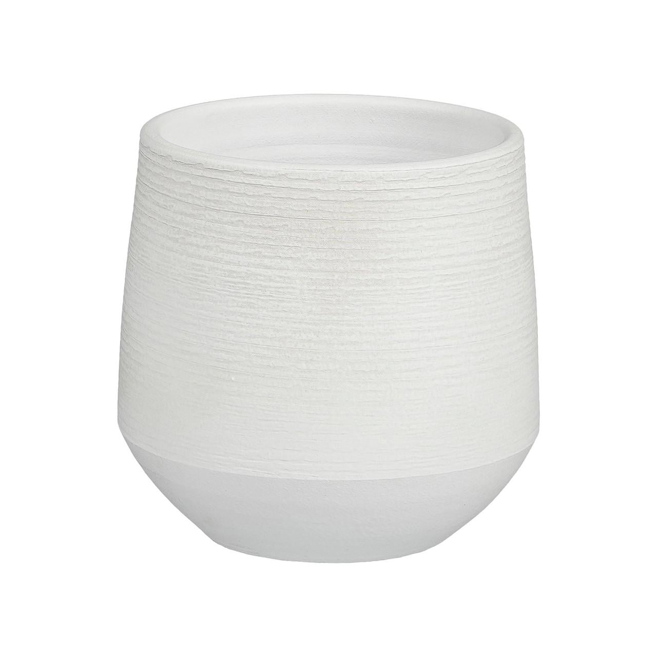 Кашпо Edelman Evora pot round 16х15 см Белый (A-025781)