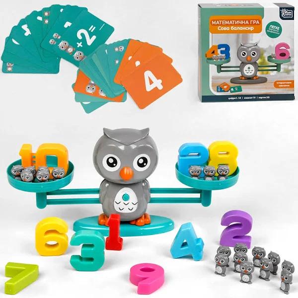 Игра детская математическая 4FUN Game Club Сова балансир 35х12х18 см (30299)