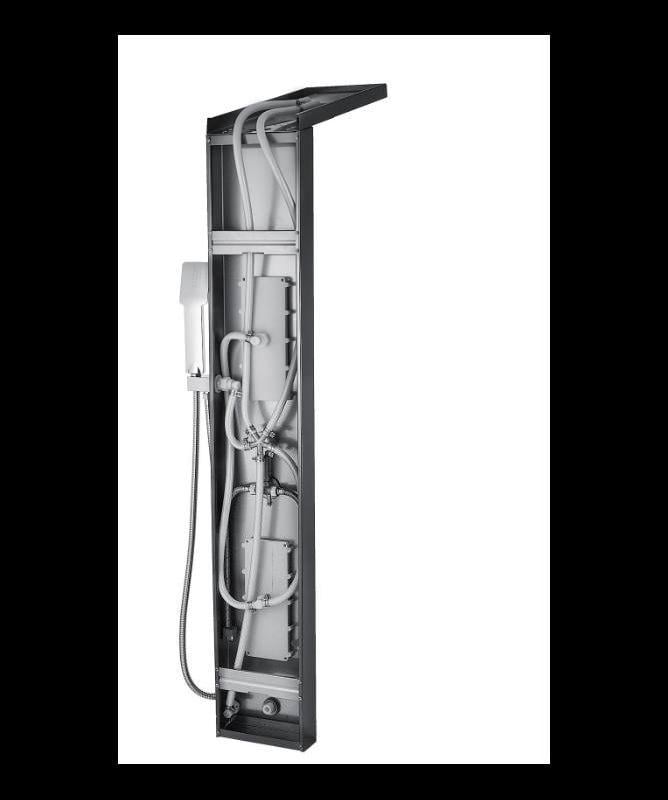 Душевая панель Epelli Megacascata Nero B с фиксированной воронкой/массажными форсунками и изливом Черный (2447983872) - фото 4 Душевая панель Epelli Megacascata Nero B с фиксированной воронкой/массажными форсунками и изливом Черный (2447983872) - фото 4