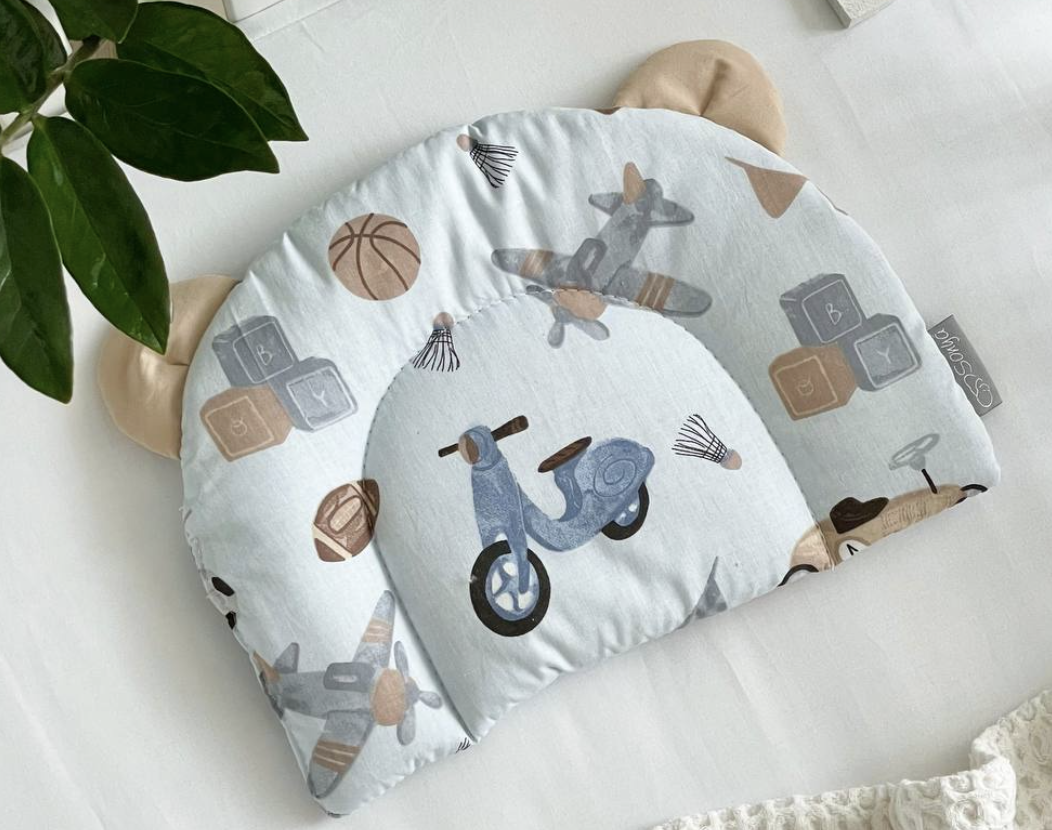 Подушка-позиционер с ушками детская Велосипед 28х21 см Подушка-позиционер с ушками детская Велосипед 28х21 см