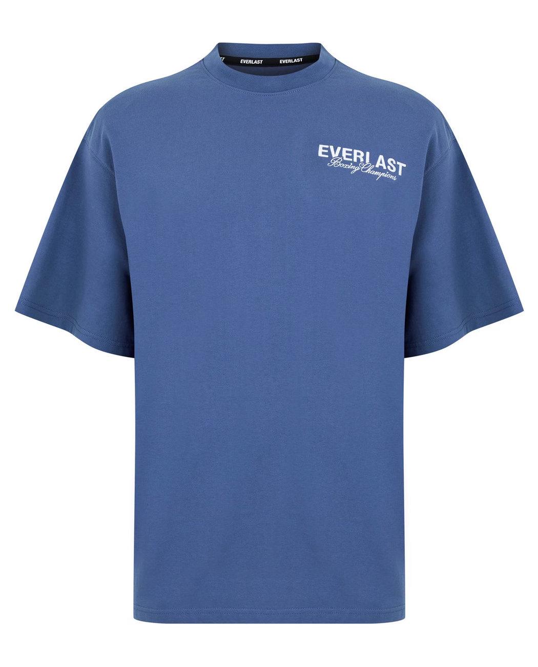 Футболка мужская спортивная Everlast 59345718 с рукавом средней длины XXL Синий (2593457184709)