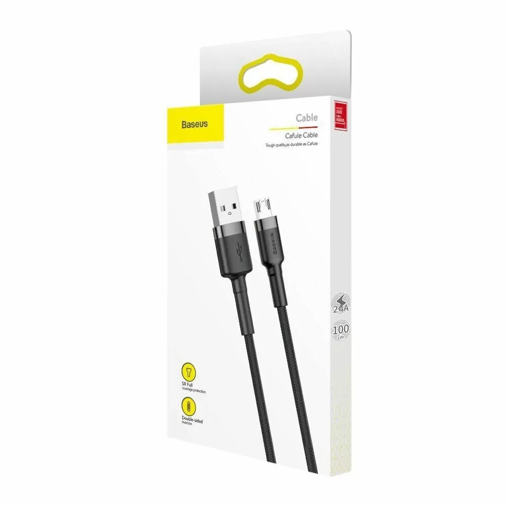 Кабель Baseus Cafule Micro USB 3m Gray/Black (CAMKLF-HG1) - фото 6