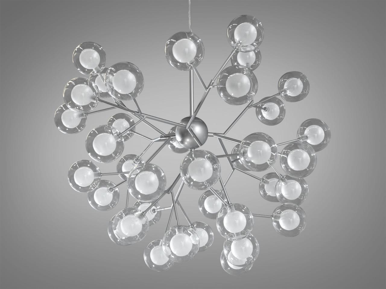 Люстра 887-36BSL-LS Светлячок для зала 36 ламп Хром сатин (2118576773) - фото 2 Люстра 887-36BSL-LS Светлячок для зала 36 ламп Хром сатин (2118576773) - фото 2