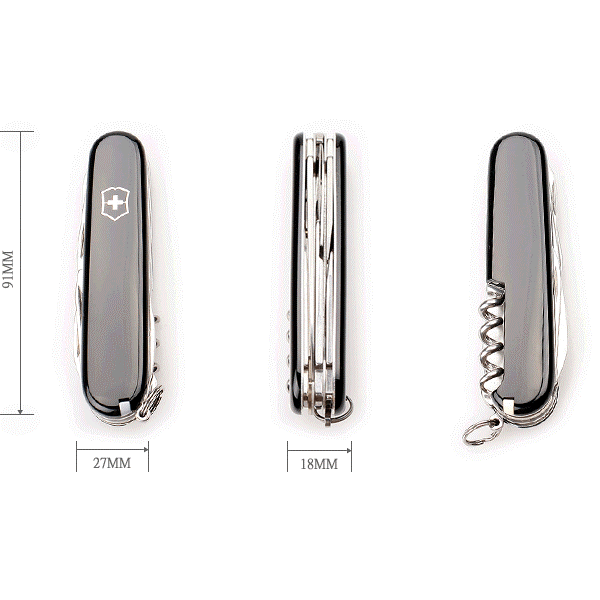 Ніж Victorinox Climber 1.3703 Чорний - фото 6