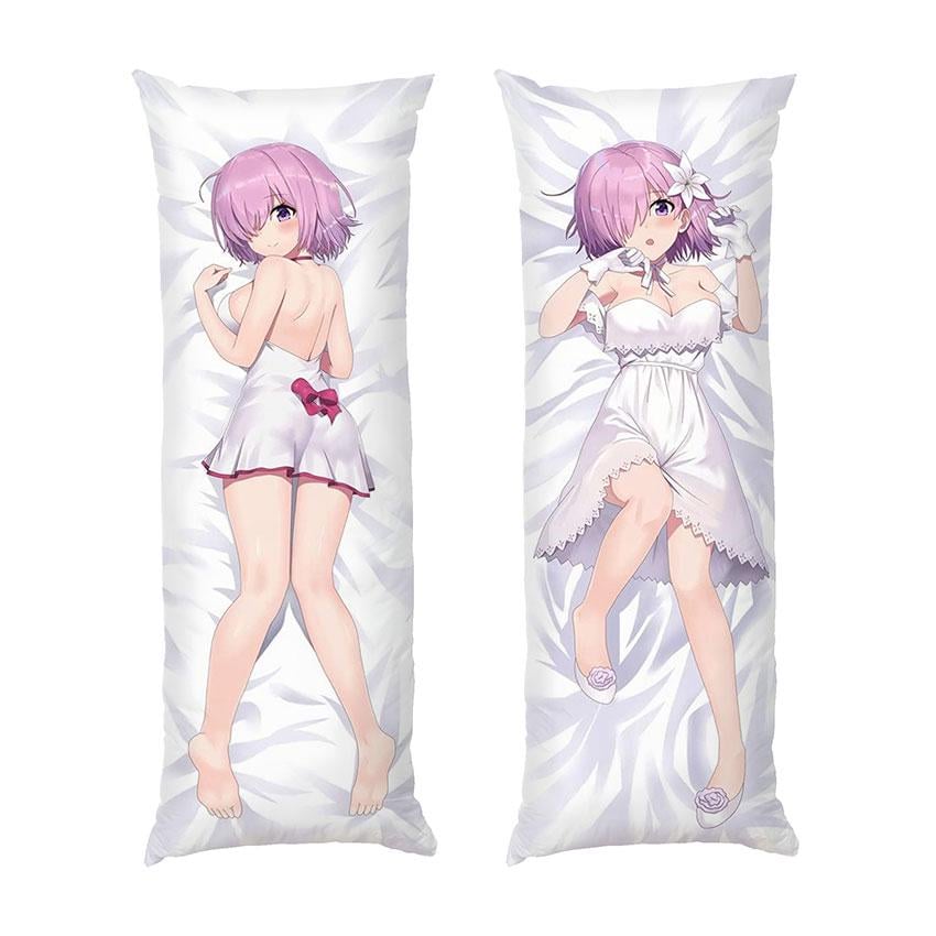 Подушка дакимакура Girl with a pink hair Anime габардин 70х30 см