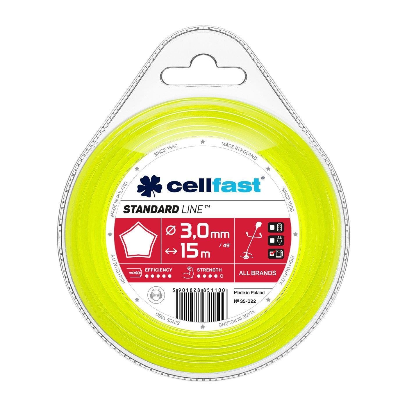 Леска для триммера Cellfast Звезда 3 мм 15 м (35-022) Леска для триммера Cellfast Звезда 3 мм 15 м (35-022)