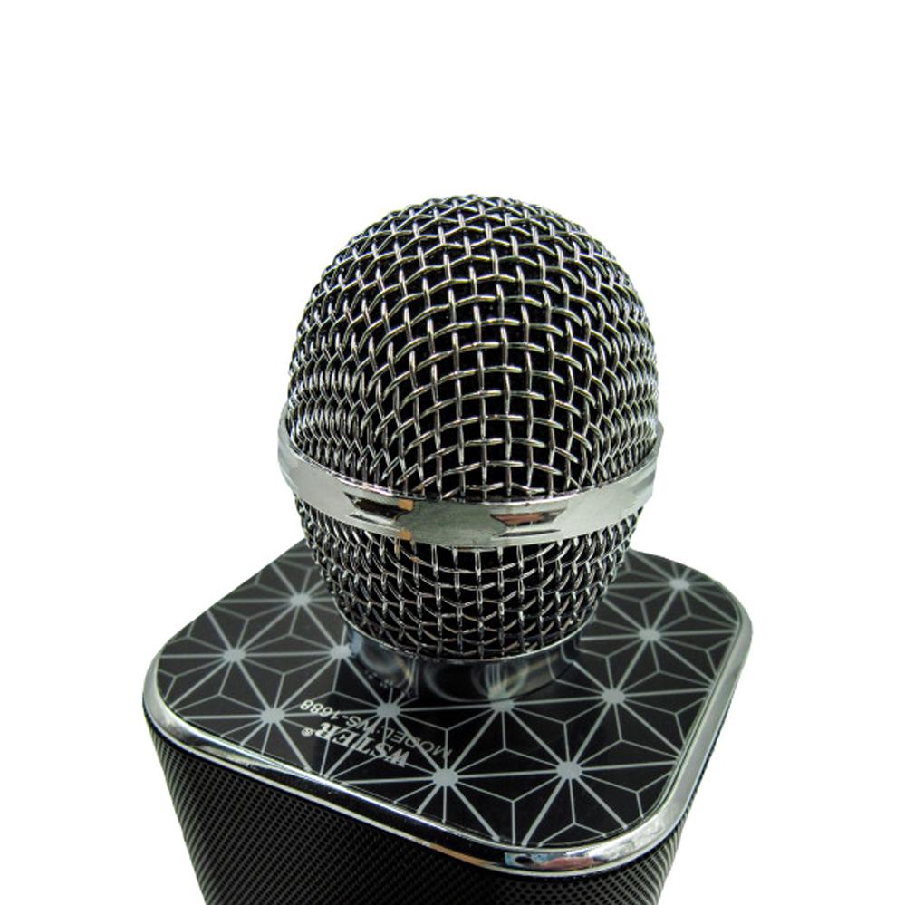 Мікрофон-караоке Wster WS-1688 для дітей з USB Bluetooth з колонкою Black (120.158) - фото 6