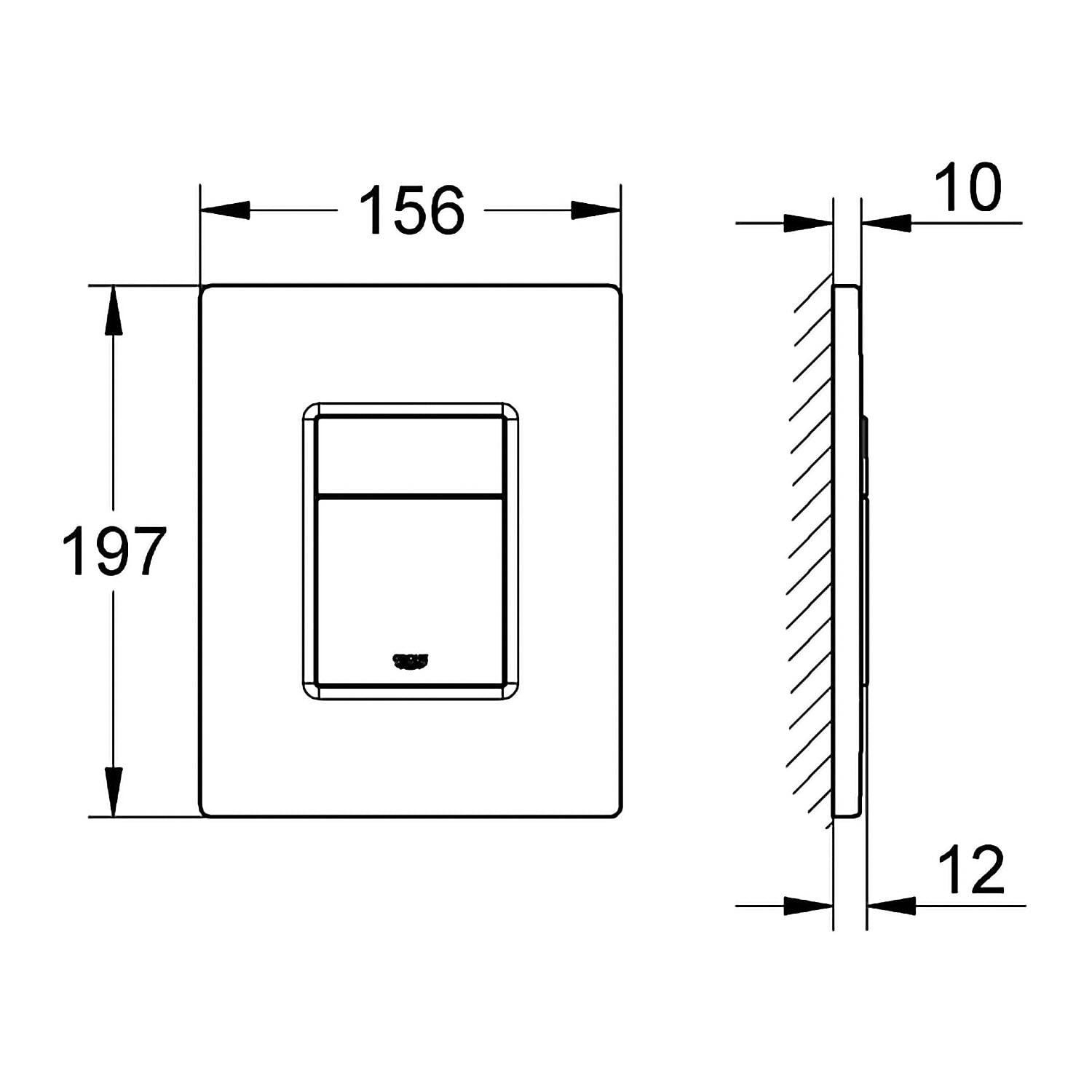 Кнопка слива для инсталляции Grohe Even 38966KF0 CV030560 Черный (159117) - фото 2