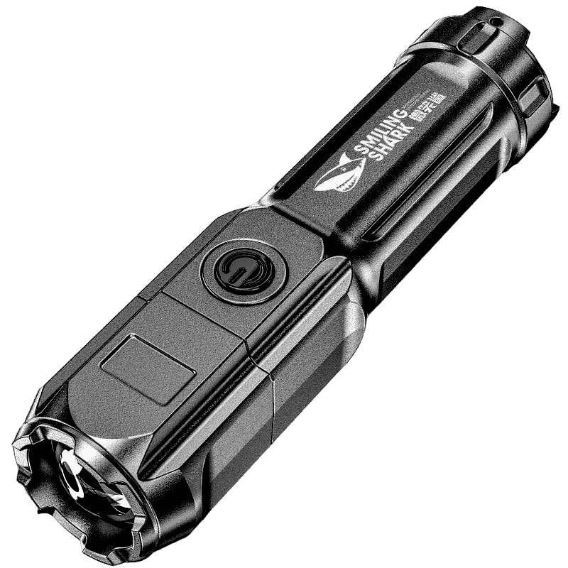 Фонарь Smiling Shark ручной аккумуляторный светодиодный Черный (524)