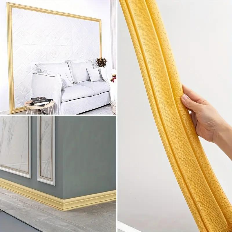 Плінтус гнучкий самоклеючий універсальний 230x5 см Золотистий (2743948095) - фото 3