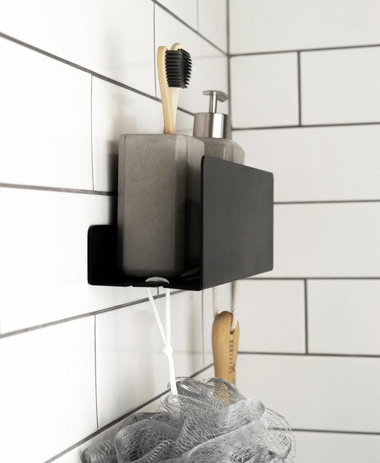 Полиця у ванну кімнату NC Home AquaFlow Чорний (23374162) - фото 3 Полиця у ванну кімнату NC Home AquaFlow Чорний (23374162) - фото 3