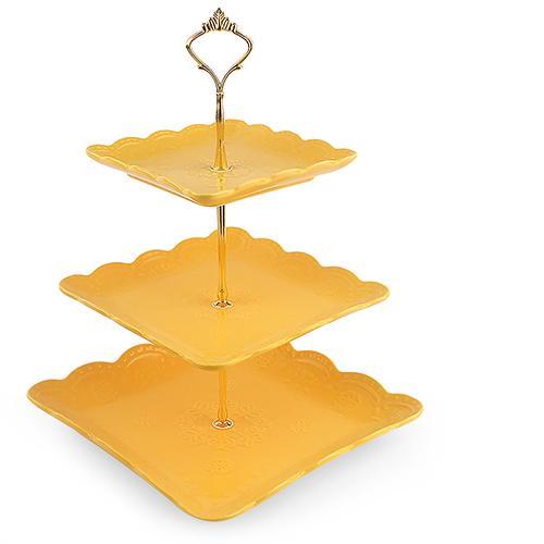 Фруктовщица фарфор Yellow rose 18x23x28 см Желтый (30037)