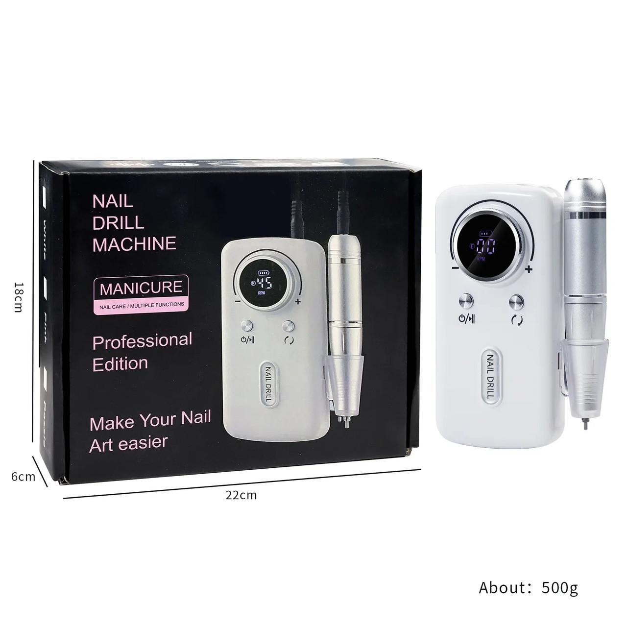 Фрезер для манікюру/педикюру портативний акумуляторний 6в1 45000 об/хв (2725871500) - фото 2 Фрезер для манікюру/педикюру портативний акумуляторний 6в1 45000 об/хв (2725871500) - фото 2