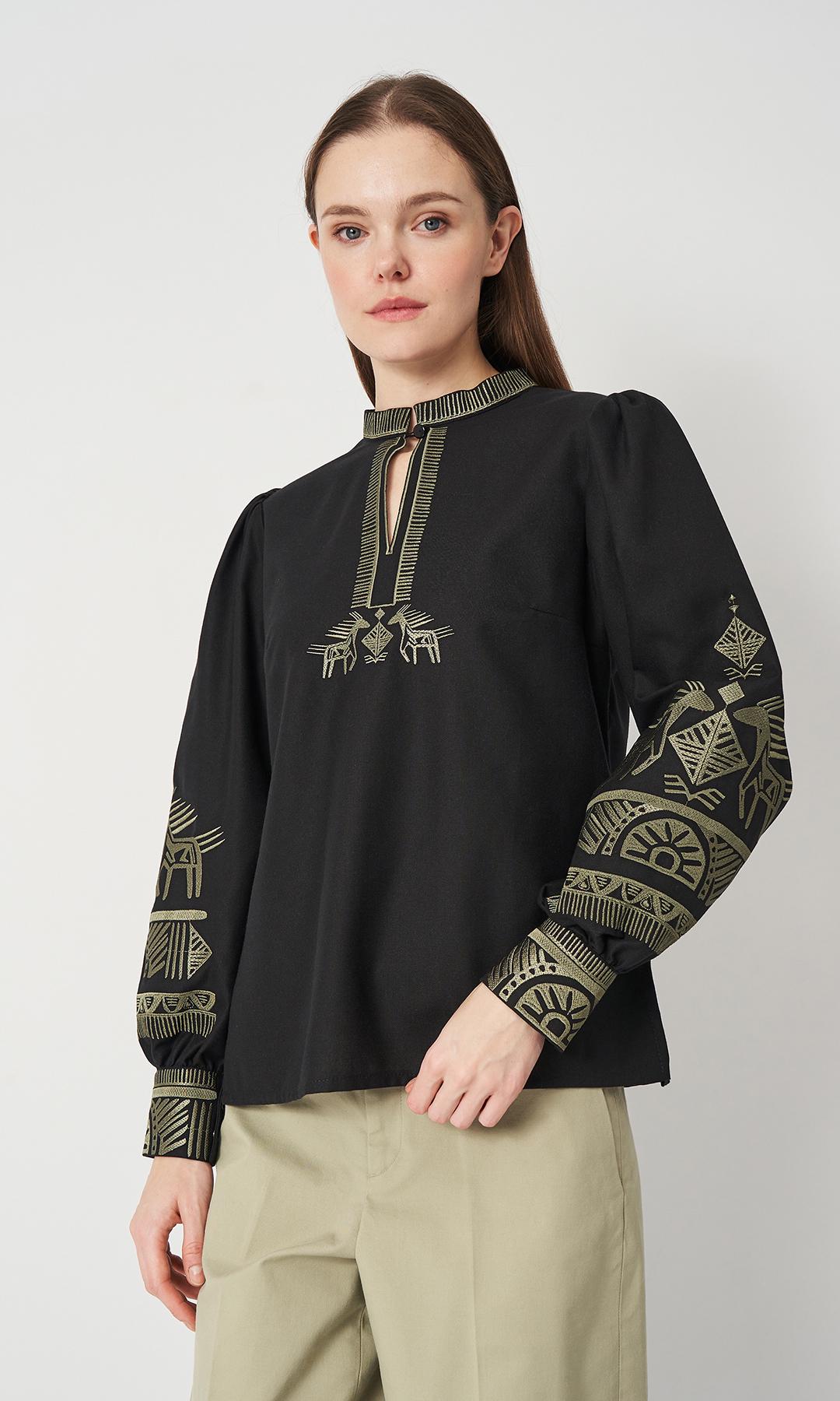 Вишиванка жіноча Вишиваночка р. 46 Чорний (545-4)