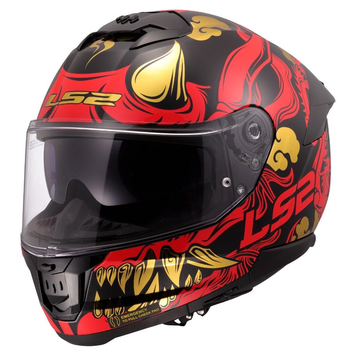 Мотошлем LS2 FF808 Stream 2 Drako XL Matt Black/Red (47712)
