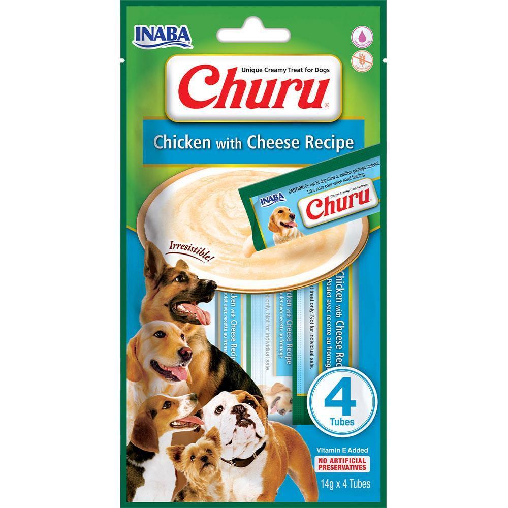 Ласощі для собак INABA Churu Вершковий мус у стиках з куркою та сиром 4 шт. 14 г (1924326910)