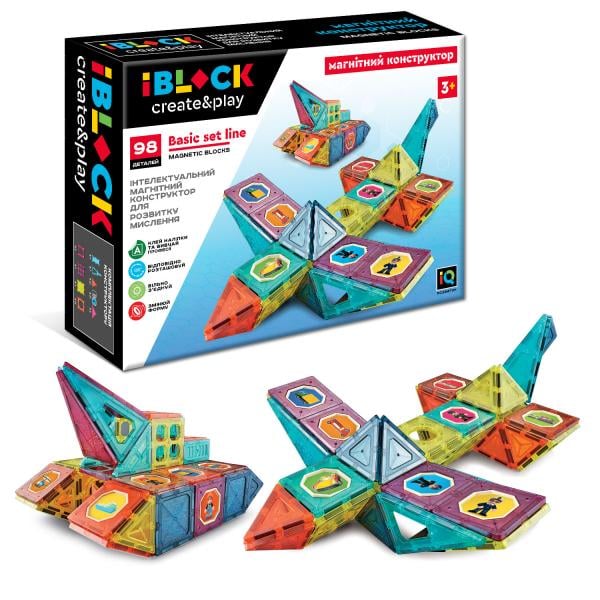Конструктор магнітний Iblock 98 деталей (PL-921-247)