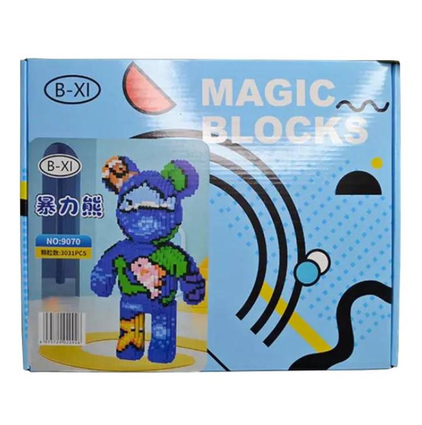 Конструктор Magic Blocks 3D Bearbrick Мишка Аквариум 30 см/1800 дет. (1000-ZB-130) - фото 2 Конструктор Magic Blocks 3D Bearbrick Мишка Аквариум 30 см/1800 дет. (1000-ZB-130) - фото 2