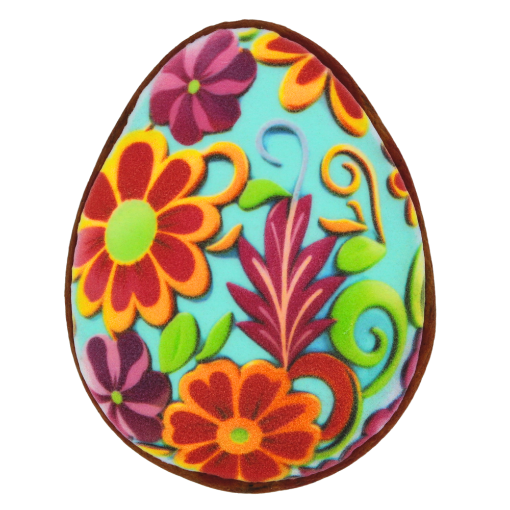 Пряник с принтом Крафт Печиво Пасха Писанка орнамент 45 г