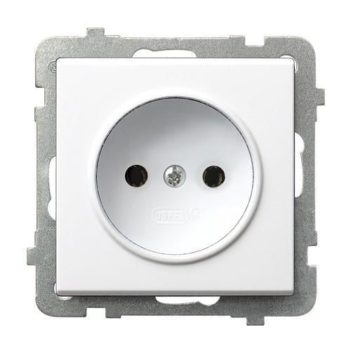 Розетка одинарная Ospel Sonata без рамки Белый (29319421)
