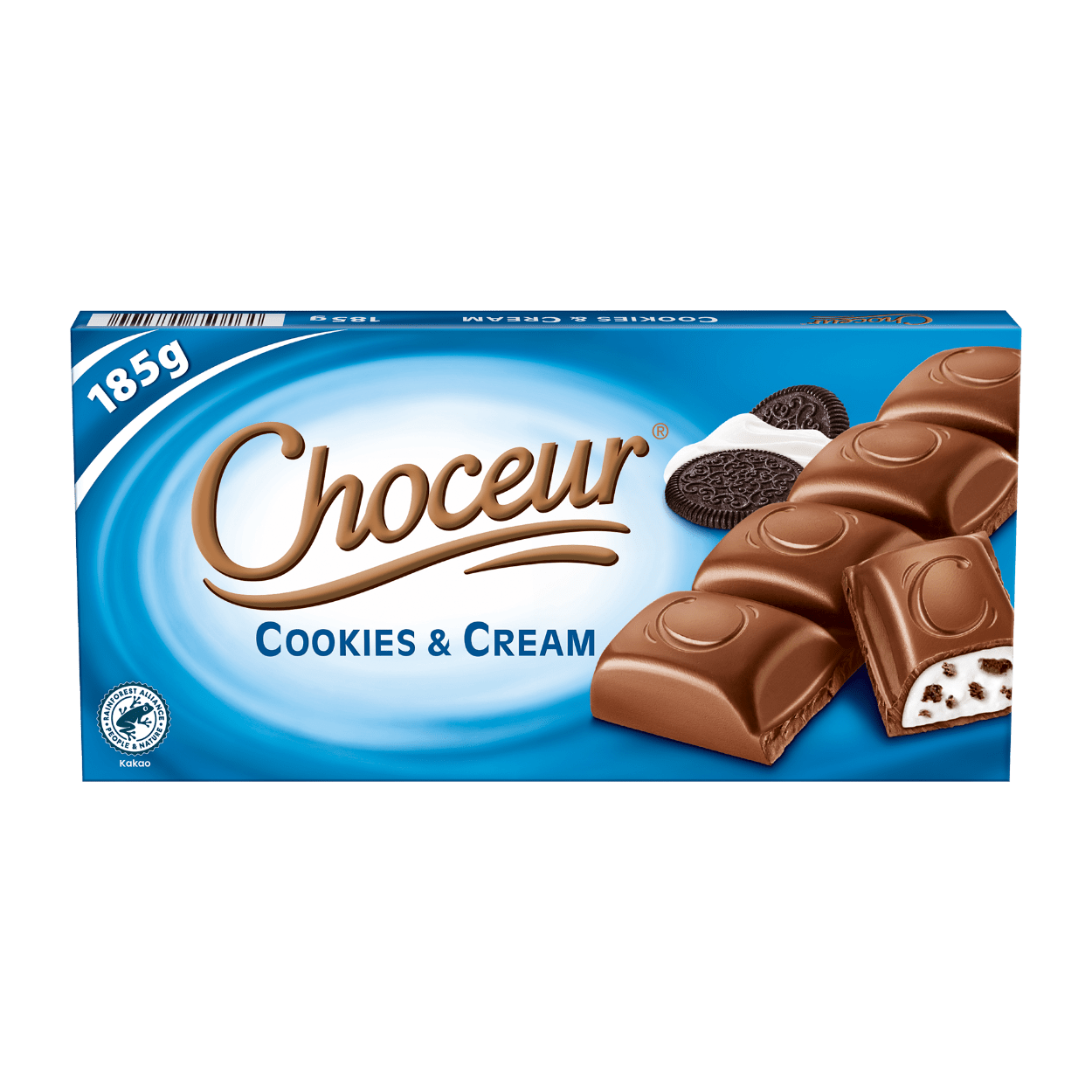 Шоколад молочный Choceur с печеньем и кремом cookies&cream 185г (22449403)