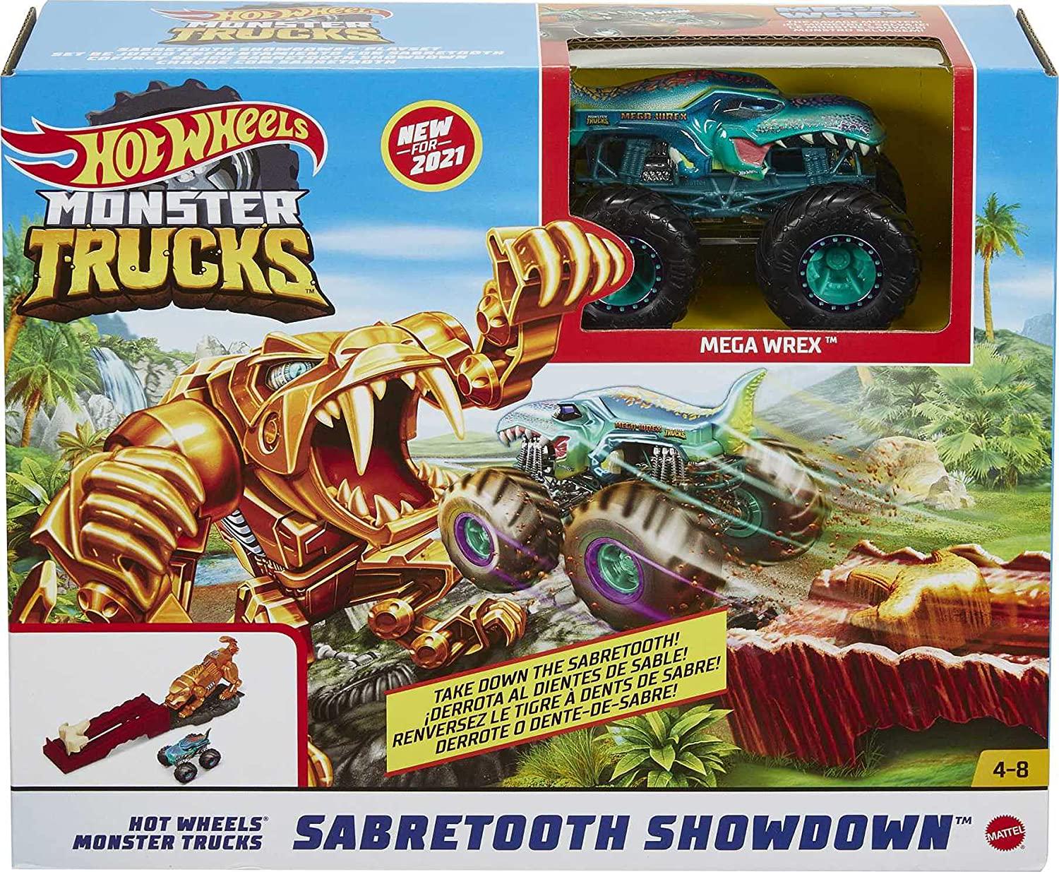 Игровой набор Monster Trucks Sabretooth Showdown Hero Hot Wheels