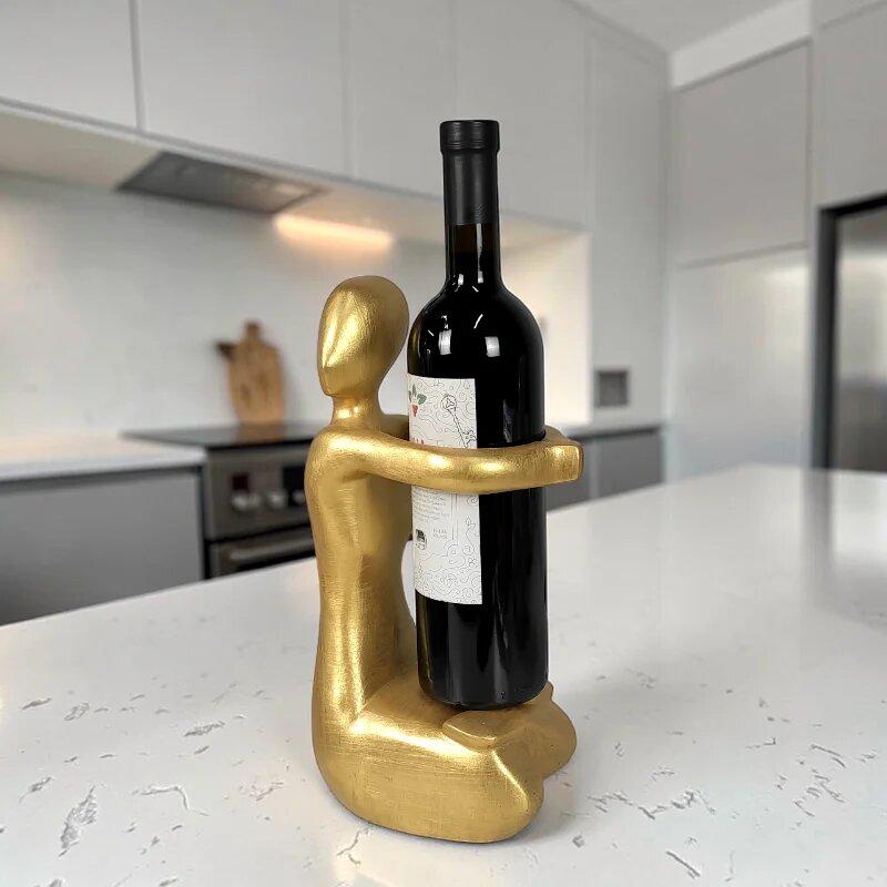 Держатель-подставка под бутылку Giorgio Butnari Мужчина тик Золотистый (AB-23G)