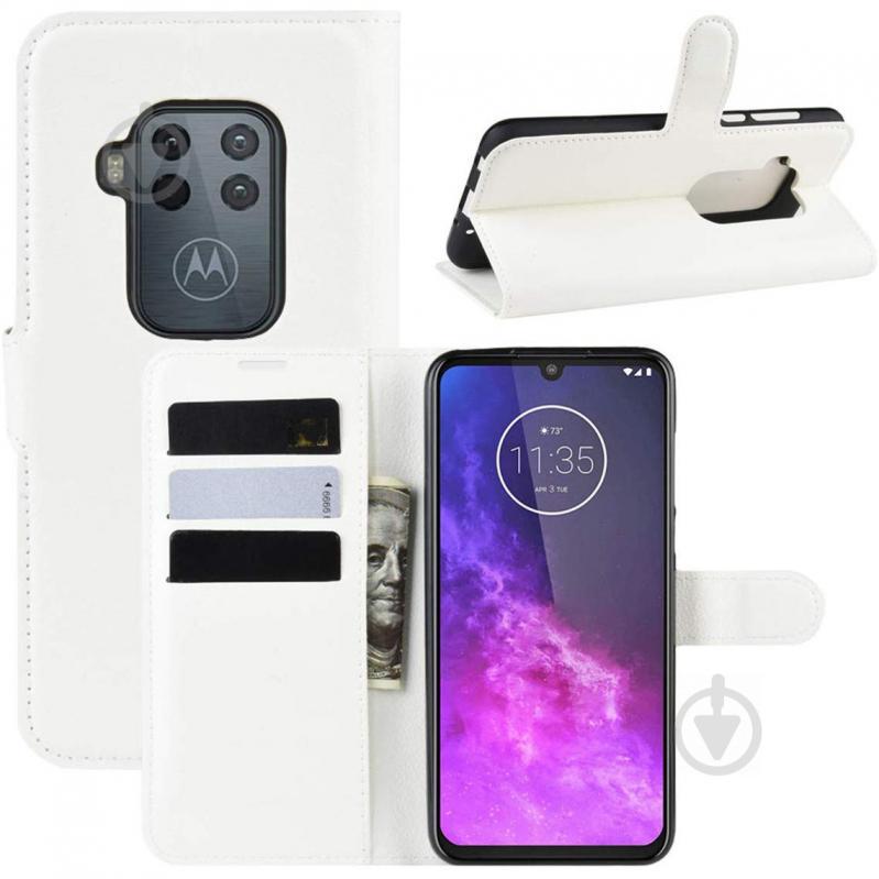 Чохол-книжка Litchie Wallet для Motorola One Zoom White (hub_ylqv08348) - фото 2