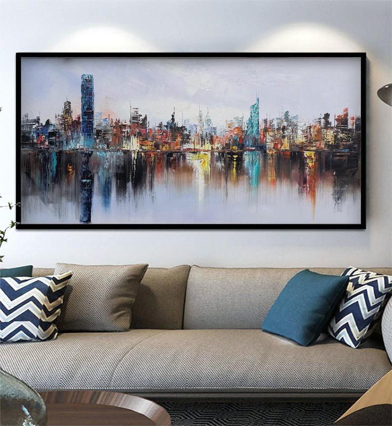 Картина на холсте ArtSale Городской пейзаж 50х100 см sity0004