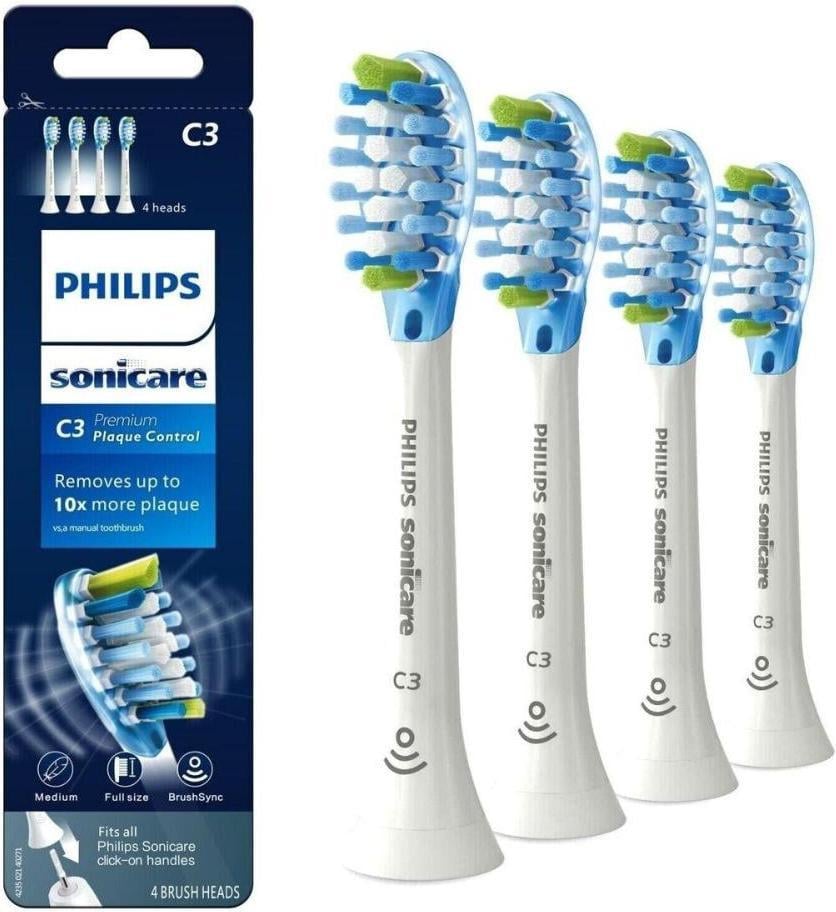 Насадка сменная для зубных щеток Philips Sonicare C3 Premium Plaque Defence HX9044 4 шт. Белый