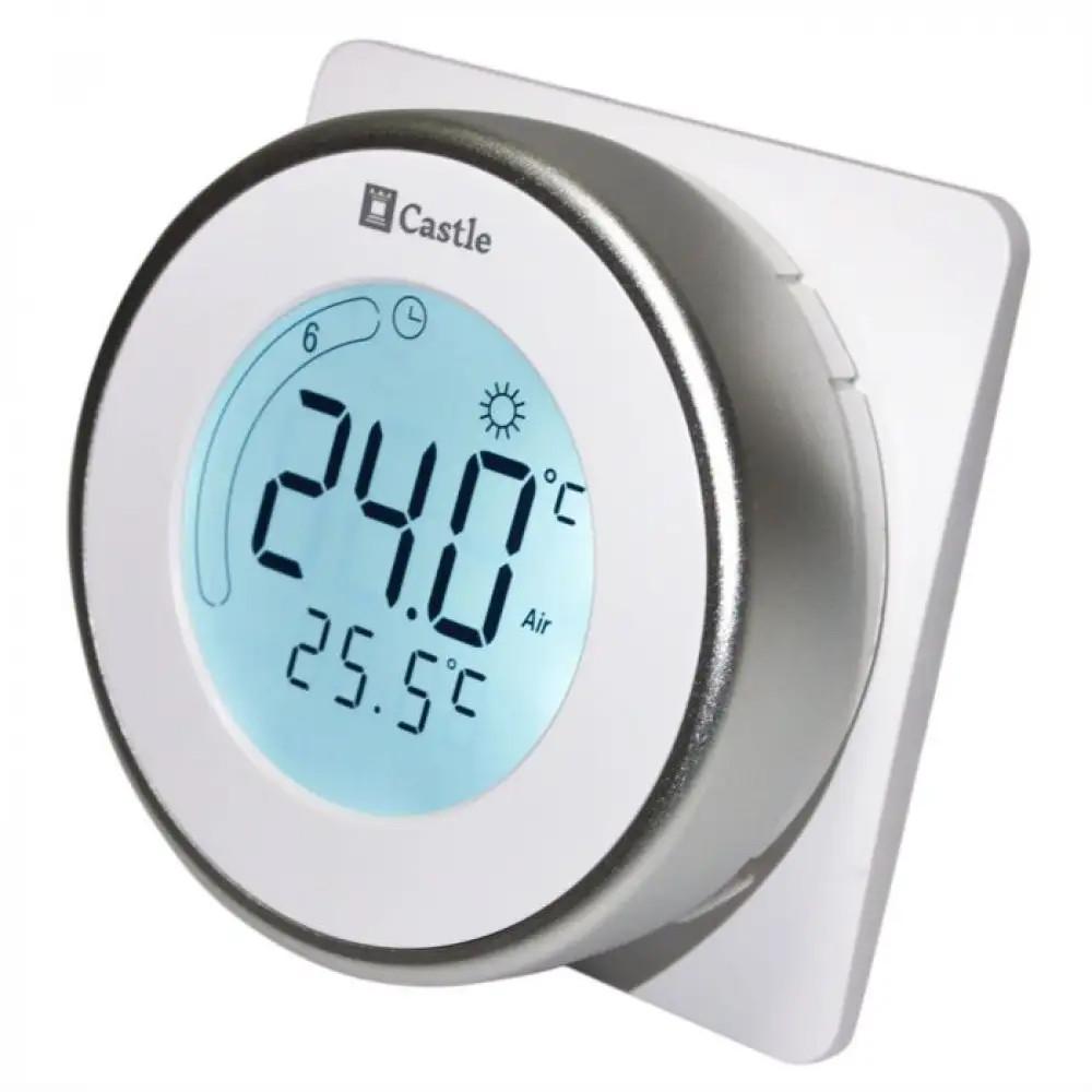 Терморегулятор настінний Castle Ring програмований для теплої підлоги Білий - фото 2 Терморегулятор настінний Castle Ring програмований для теплої підлоги Білий - фото 2