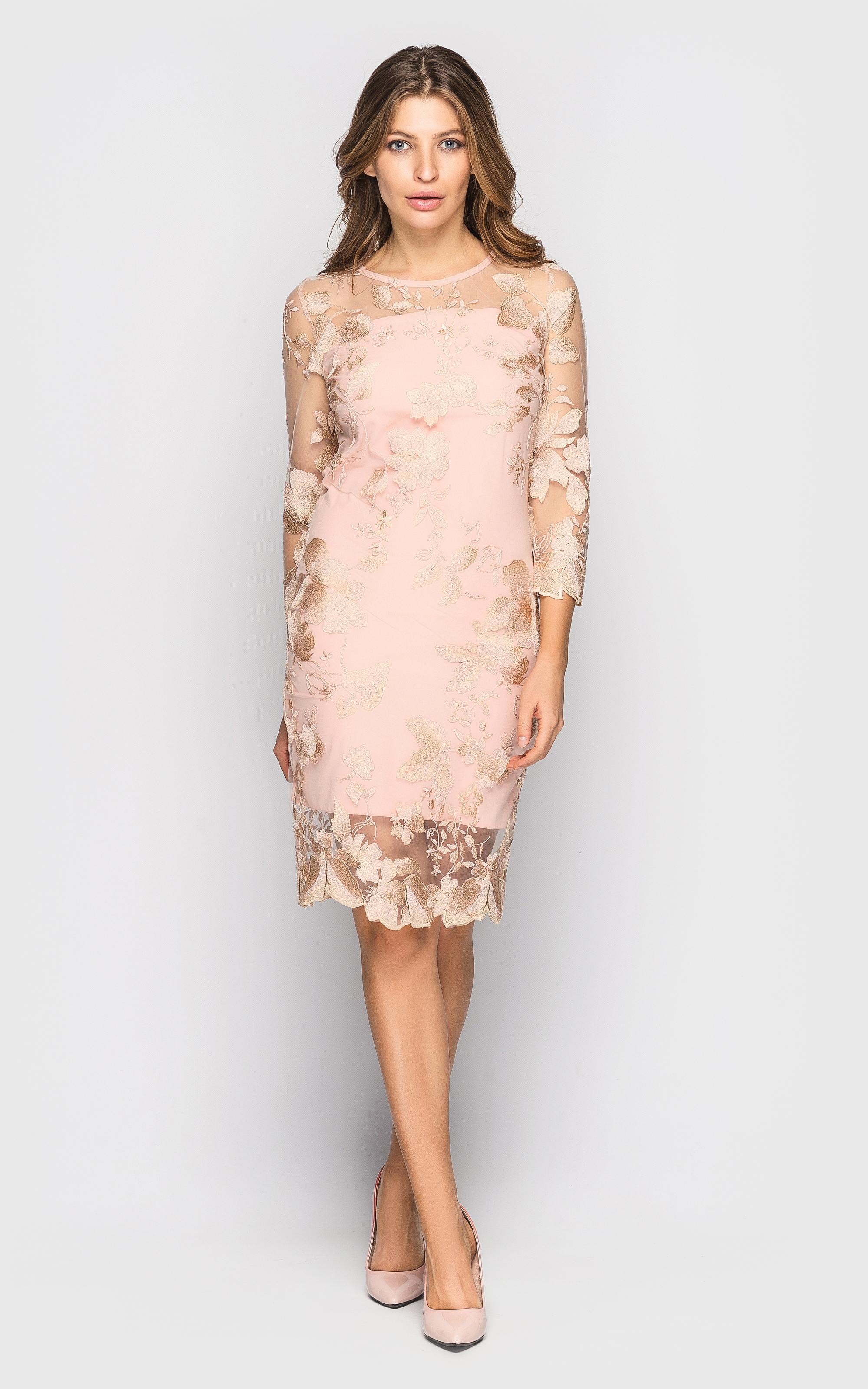 Платье Калгари Fashions L Персик (4075)